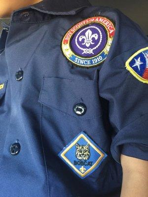 Bobcat ready for Boy Scouts.