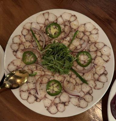 Octopus sashimi