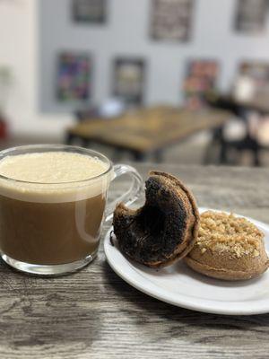 Mocha coffee and protein donuts