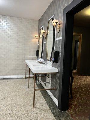 Women's restroom lower level