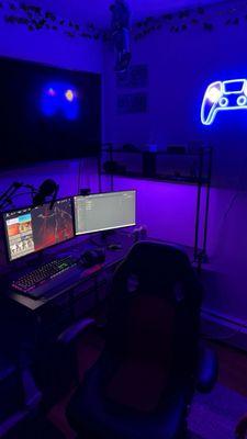 Dual monitors that KC Tech set up