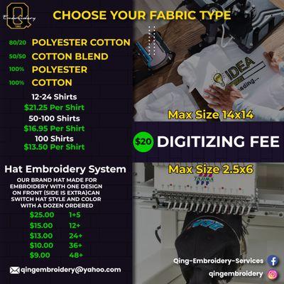 Q'ing Embroidery Services