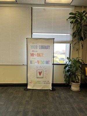 This is your library! There is NO Space for HATE. Here ALL are WELCOME!