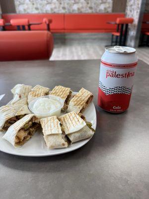 Chicken Shawarma Wrap with a palestyna cola!