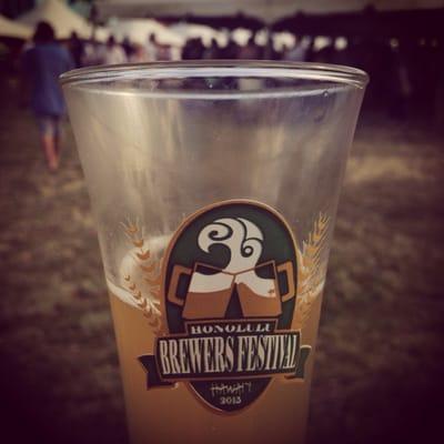 The cool glass they give you to try the amazing craft beers!