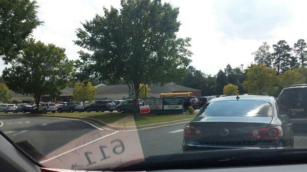 Long lines waiting for pickups come early lol