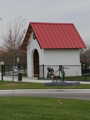 Entrance to Dog Park House and play area. Must pay a membership fee and receive key to enter. Wish I had a Dog. 10/23/2024