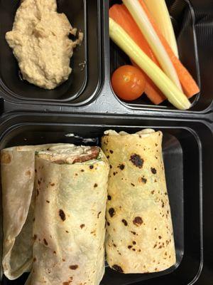 Good pesto chicken wrap.