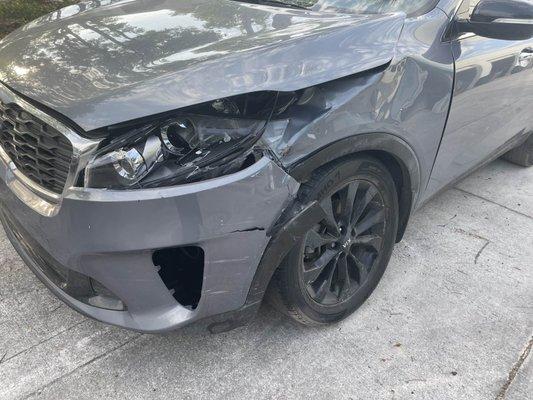 2020 kia Sorento Left front impact