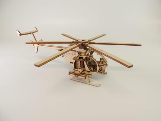 PLaYWOOD Models available (OH6 Little Bird shown)