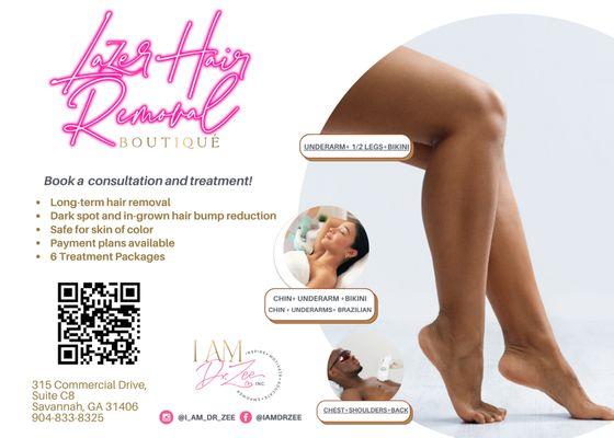 I am Dr Zee Inc.'s Lazer Hair Removal Boutique