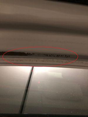 Underneath the trunk door