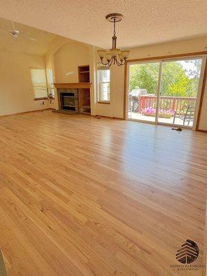 This cozy, modern look? 100% Express Hardwood & Flooring.