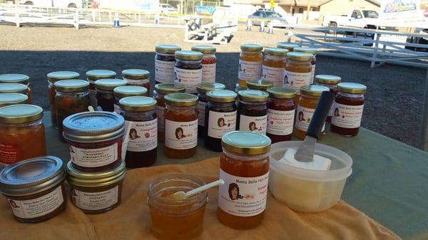 Sampling Mama Bella products at the Somerton Pet Palooza event.