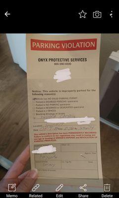 The security officer did not put his name where it says "By". Think they stole my plates. Please read my review for more information.