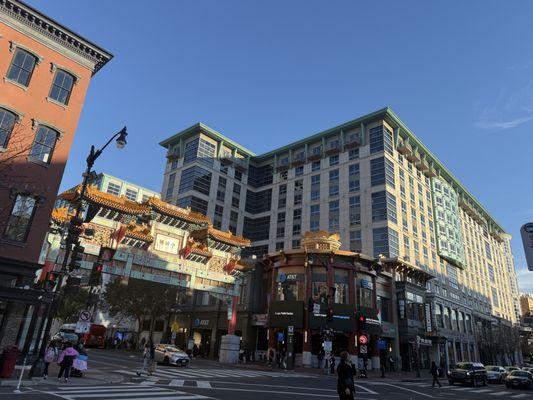 Amazing shot of Chinatown today. Sun and shade.
