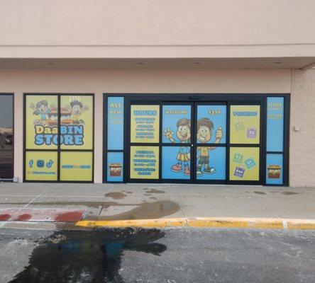 Exterior signage of DaaBIN Store