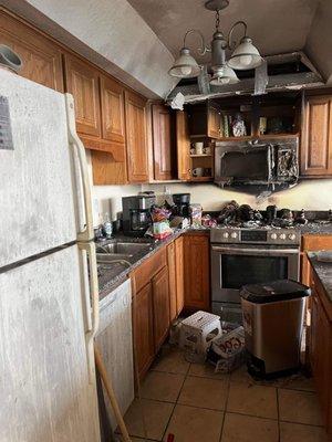 Small kitchen fires affect large areas.