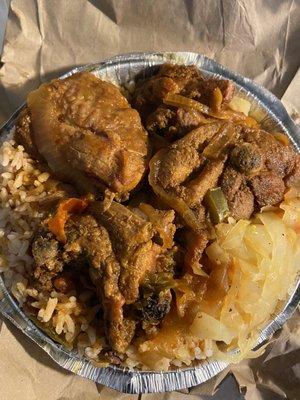 Stew Chicken Platter