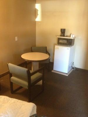 Seating area. No frills, but nice.