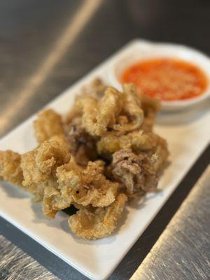 Fresh and crunchy calamari called "Fried calamari"