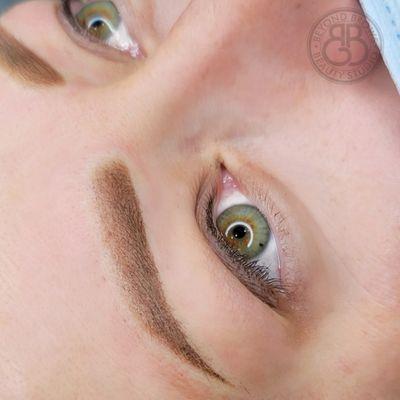 Powder/Ombre permanent makeup eyebrow.