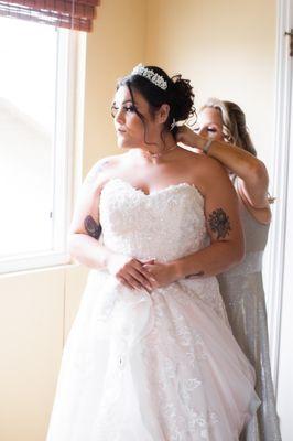 How my hair looked in my wedding day