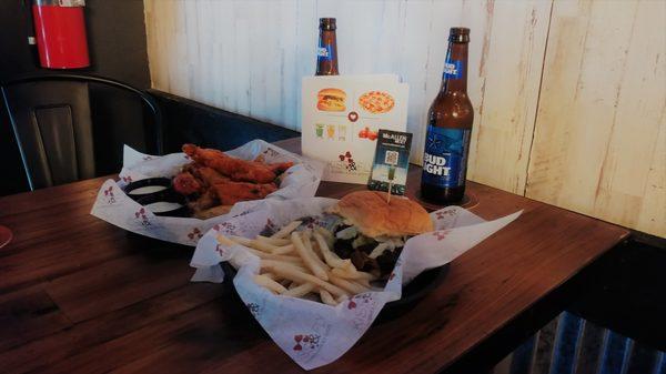 Wings were crunchy and delicious, slider was tasty and authentic