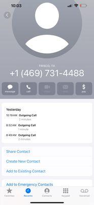 Call log
