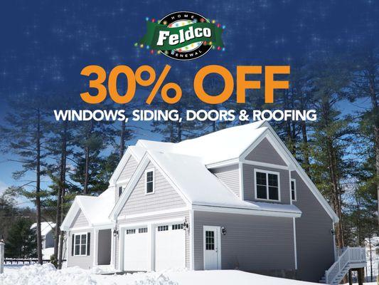 30% Off Windows, Siding, Doors, and Roofing