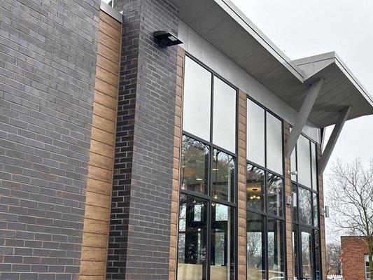 View of parking lot entrance