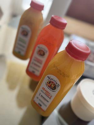Natalie's Orange Juice, Orange-Pineapple Juice & Strawberries Lemonade Juice