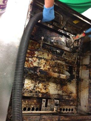 Before the range was cleaned by us it looked like this.