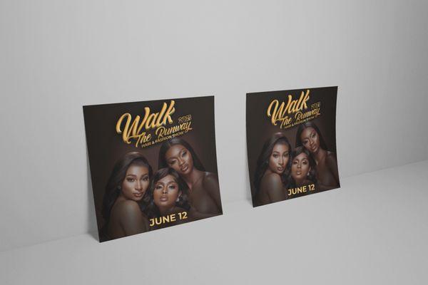 Square Flyers are easy to hold, and perfect for Upcoming Events or Company Gatherings.