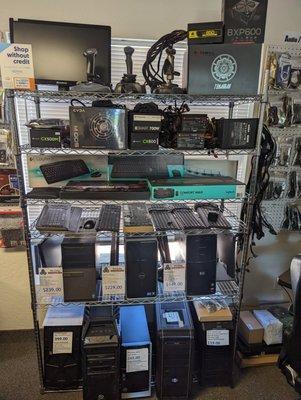Desktop Power Supplies, Keyboards and ATX cases.