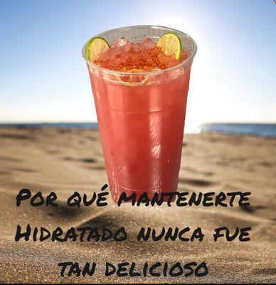 Una rica bebida hidratante que te va a dar energía y te va a mantener hidratado súper rica y deliciosa