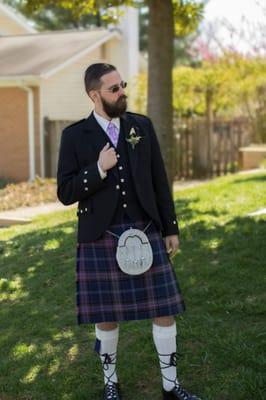 The kilt sent by Lothian Kilt Rentals! Superb!