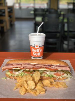 Senior Size #2 Spicy Italian with a side of Miss Vickie's Jalapeños Chips!