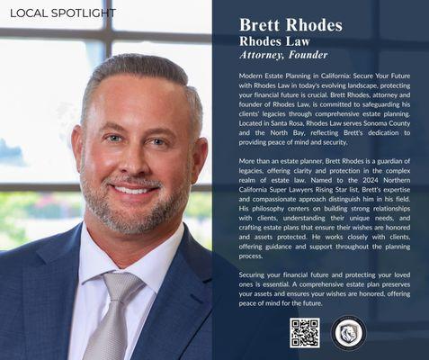 Brett Rhodes, your trusted estate planning attorney serving Sonoma County and the North Bay.