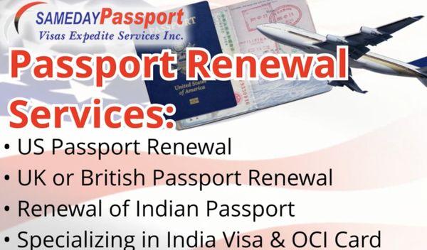 Sameday Passport & Visa Expedite Services
