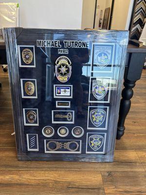 The picture doesn't do it justice. Great shadow box done by frame and print.