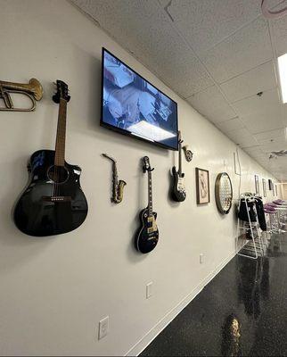 Instruments in lobby