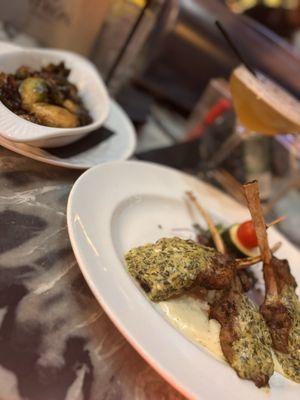 Lamb Rockefeller and Brussel sprouts