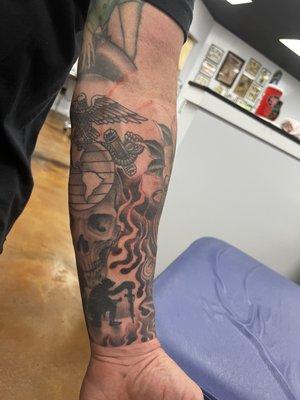 James is the man. Forearm is complete