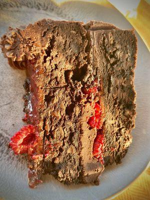 Chocolate Raspberry Brownie Cake from Mandy-Joes