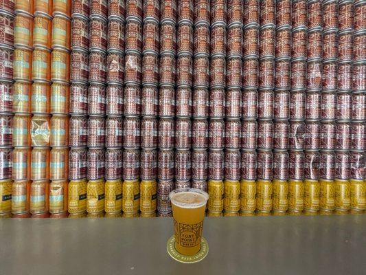 Enjoy my beer with cold weather