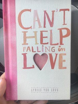 Can't Help Falling in Love Lyrics Book