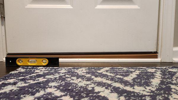 LOL, this is the floor inside going out to the garage. What's a level?