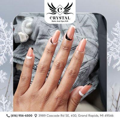 What's your favorite way to stay stylish in winter? French tips are a great option! Schedule now!