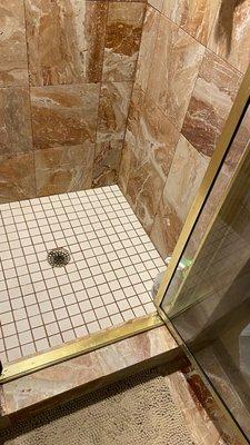 New PVC under shower pan.